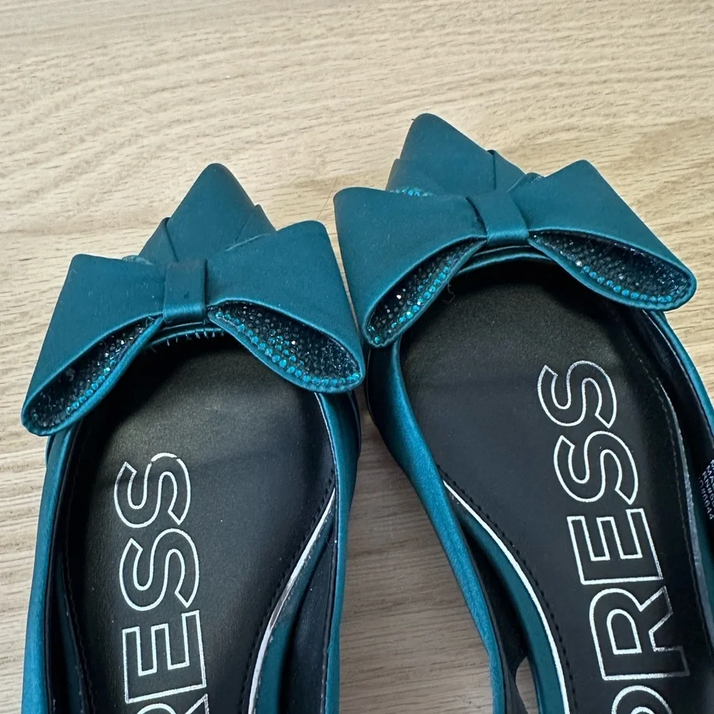 NEW Express teal sling back flats size 7 - Picture 2 of 5